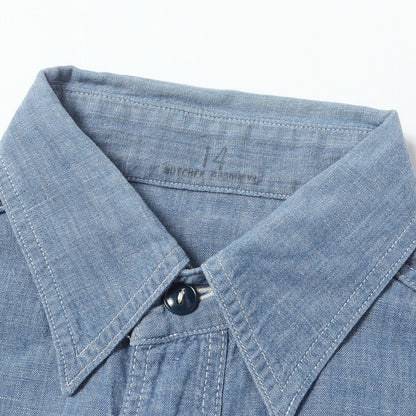 BUTCHER PRODUCTS マチ付き シャンブレーシャツ