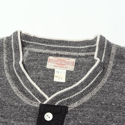 BUTCHER PRODUCTS Lot.254 ヘンリーネック リブ ロングスリーブ Tシャツ