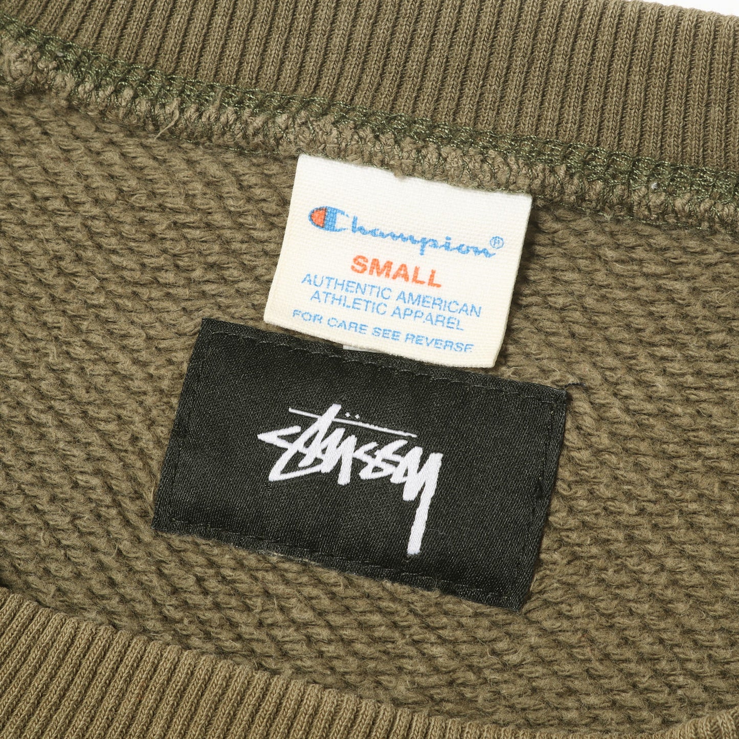 ×Champion ロゴ刺繍 前V ラグラン スウェット