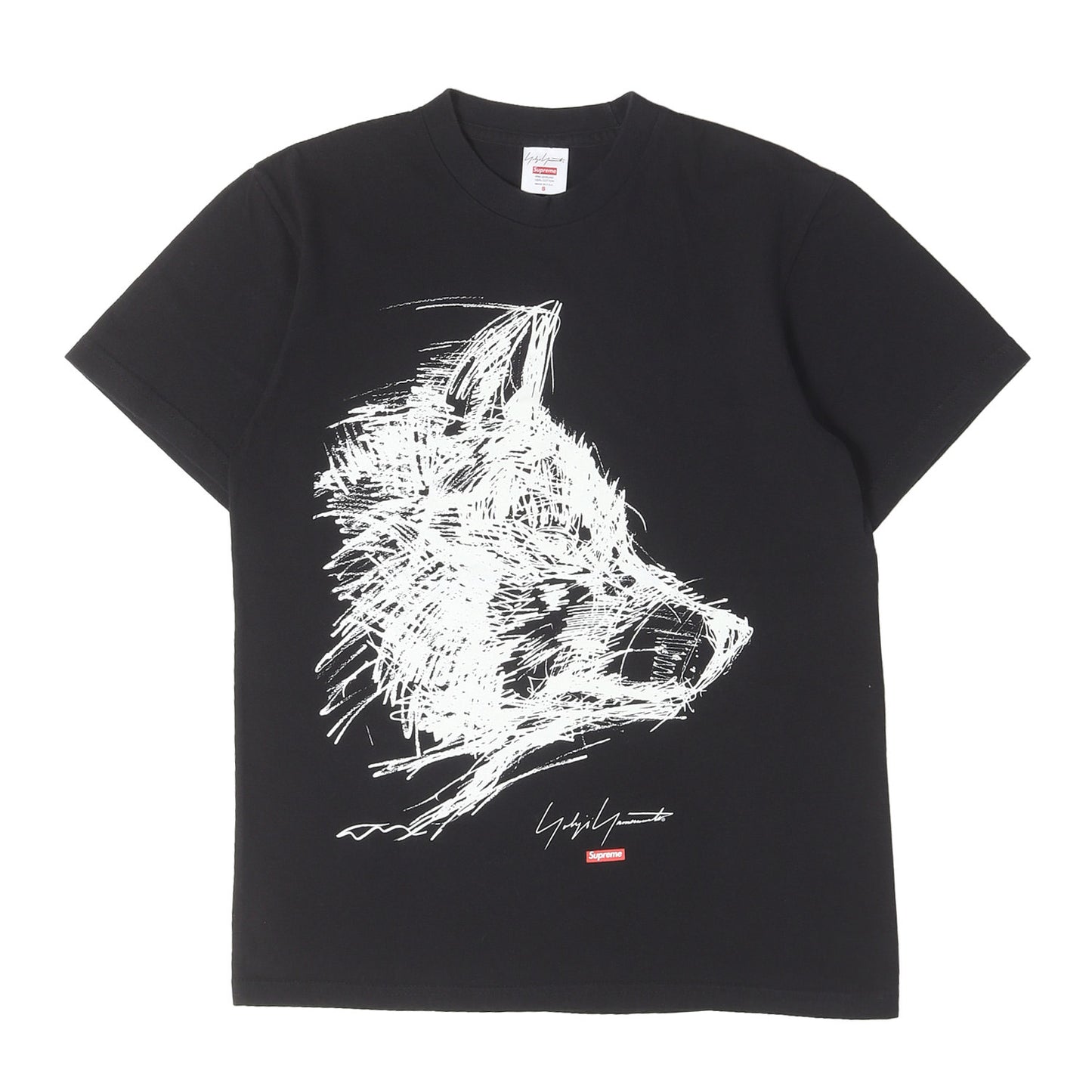 20AW ×Yohji Yamamoto ウルフ グラフィック Tシャツ(Scribble Wolf Tee)
