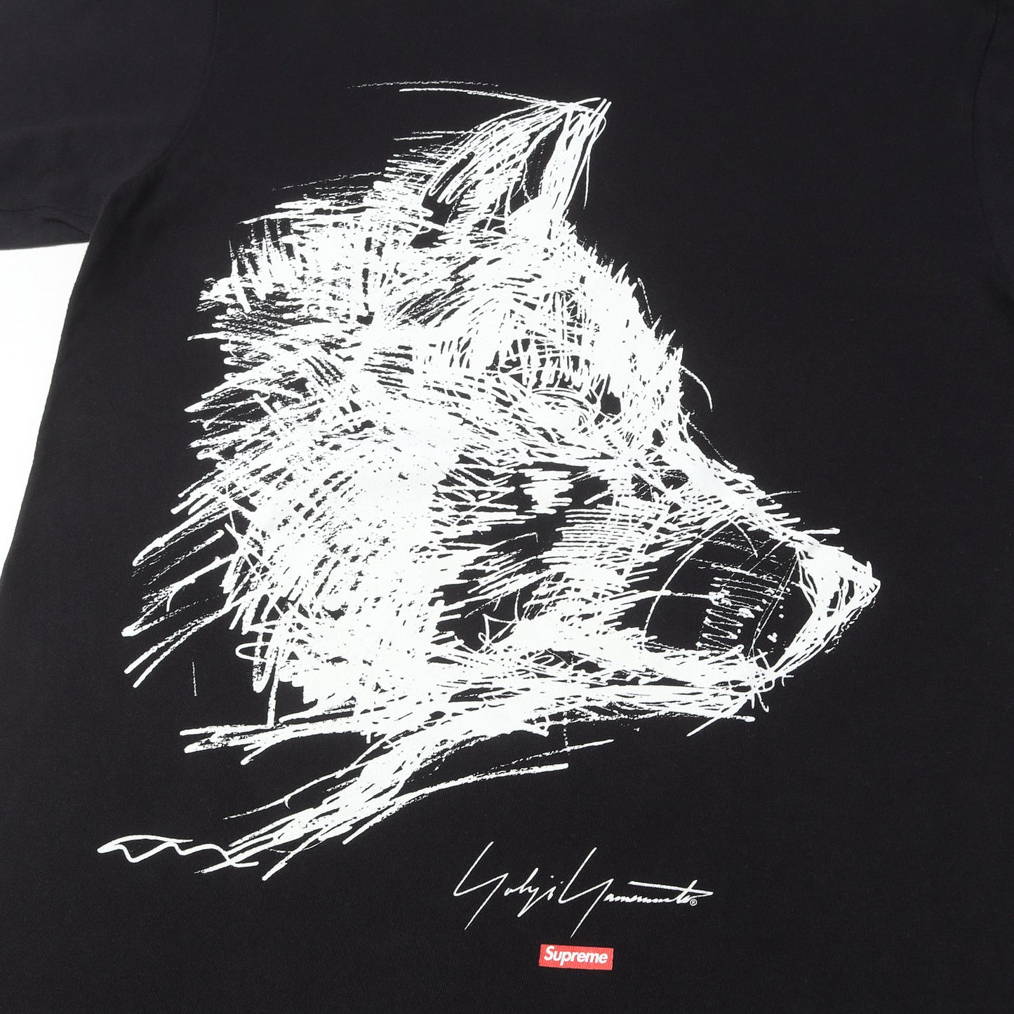 20AW ×Yohji Yamamoto ウルフ グラフィック Tシャツ(Scribble Wolf Tee)