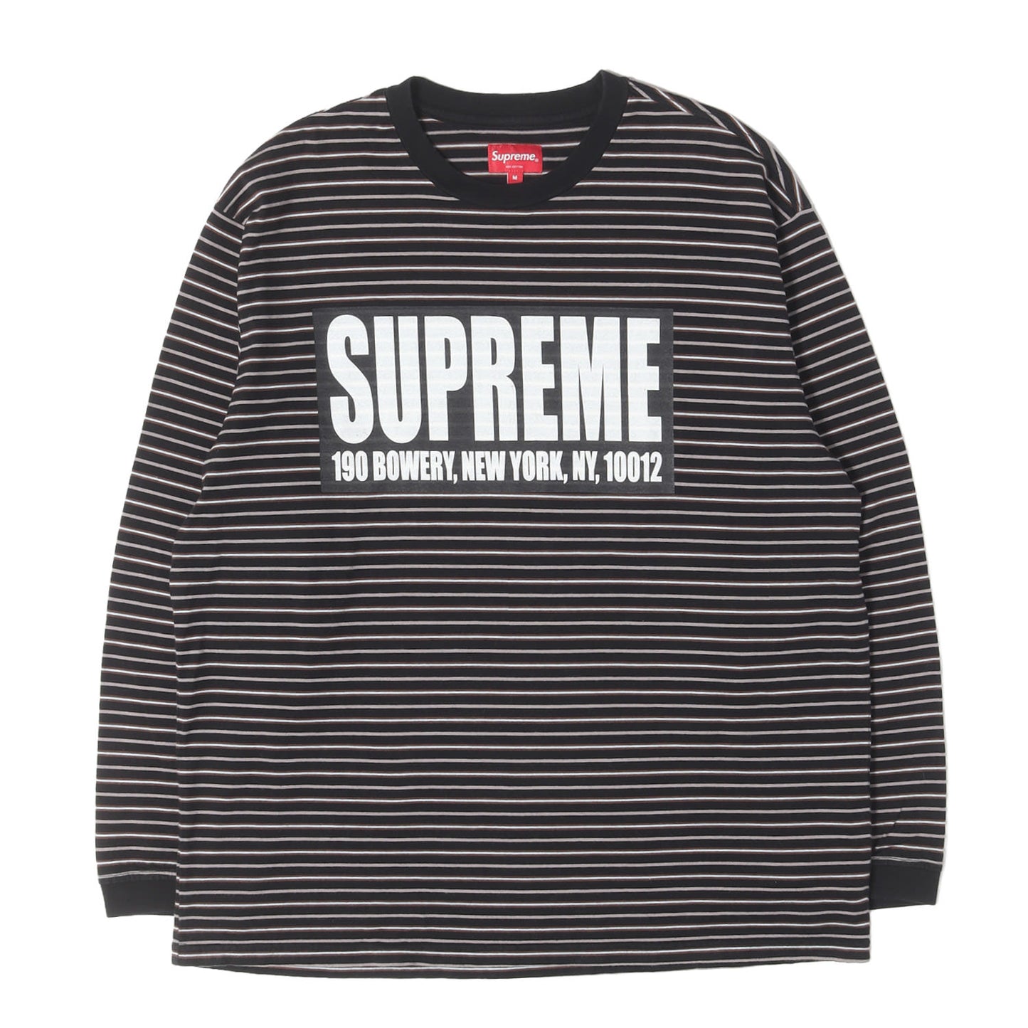 21SS ブランドロゴ ストライプ ロングスリーブ Tシャツ(Thin Stripe L/S Top)