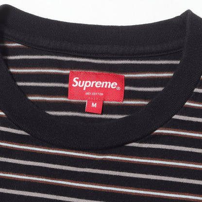 21SS ブランドロゴ ストライプ ロングスリーブ Tシャツ(Thin Stripe L/S Top)