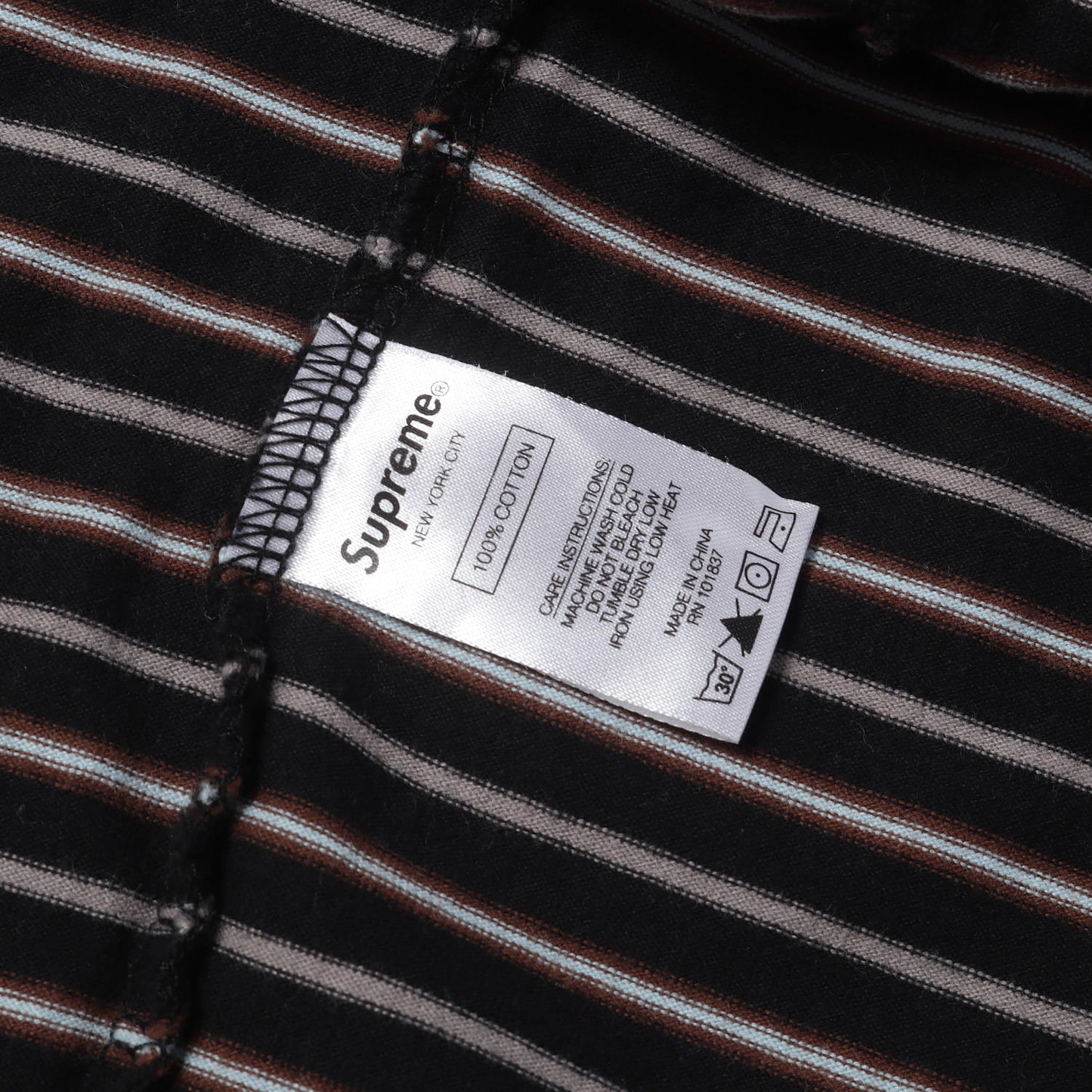 21SS ブランドロゴ ストライプ ロングスリーブ Tシャツ(Thin Stripe L/S Top)