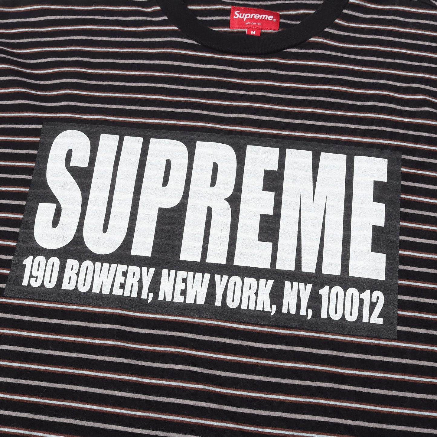21SS ブランドロゴ ストライプ ロングスリーブ Tシャツ(Thin Stripe L/S Top)