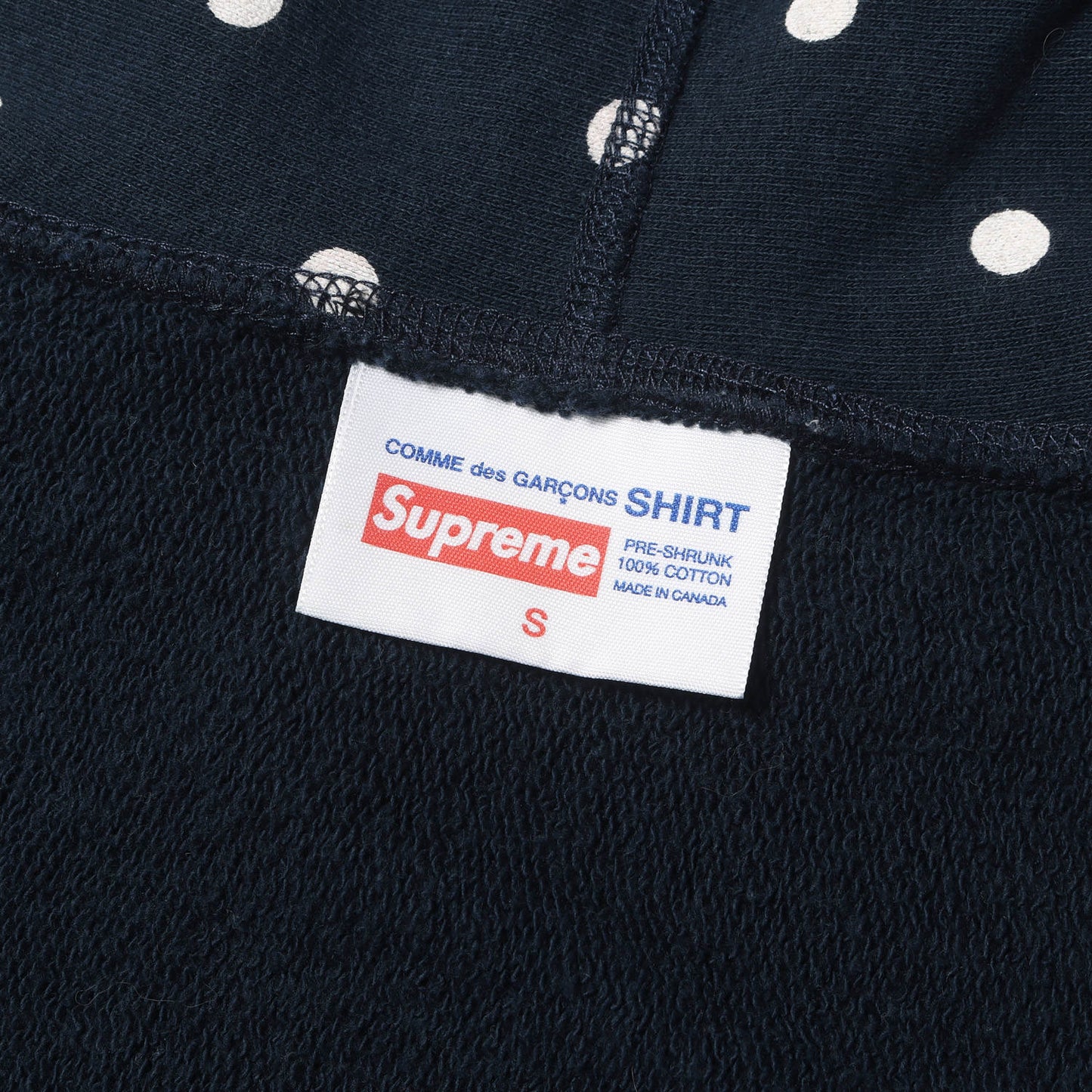 ×COMME des GARCONS SHIRT ドット柄 BOXロゴ スウェットパーカー(Box Logo Hoodie)