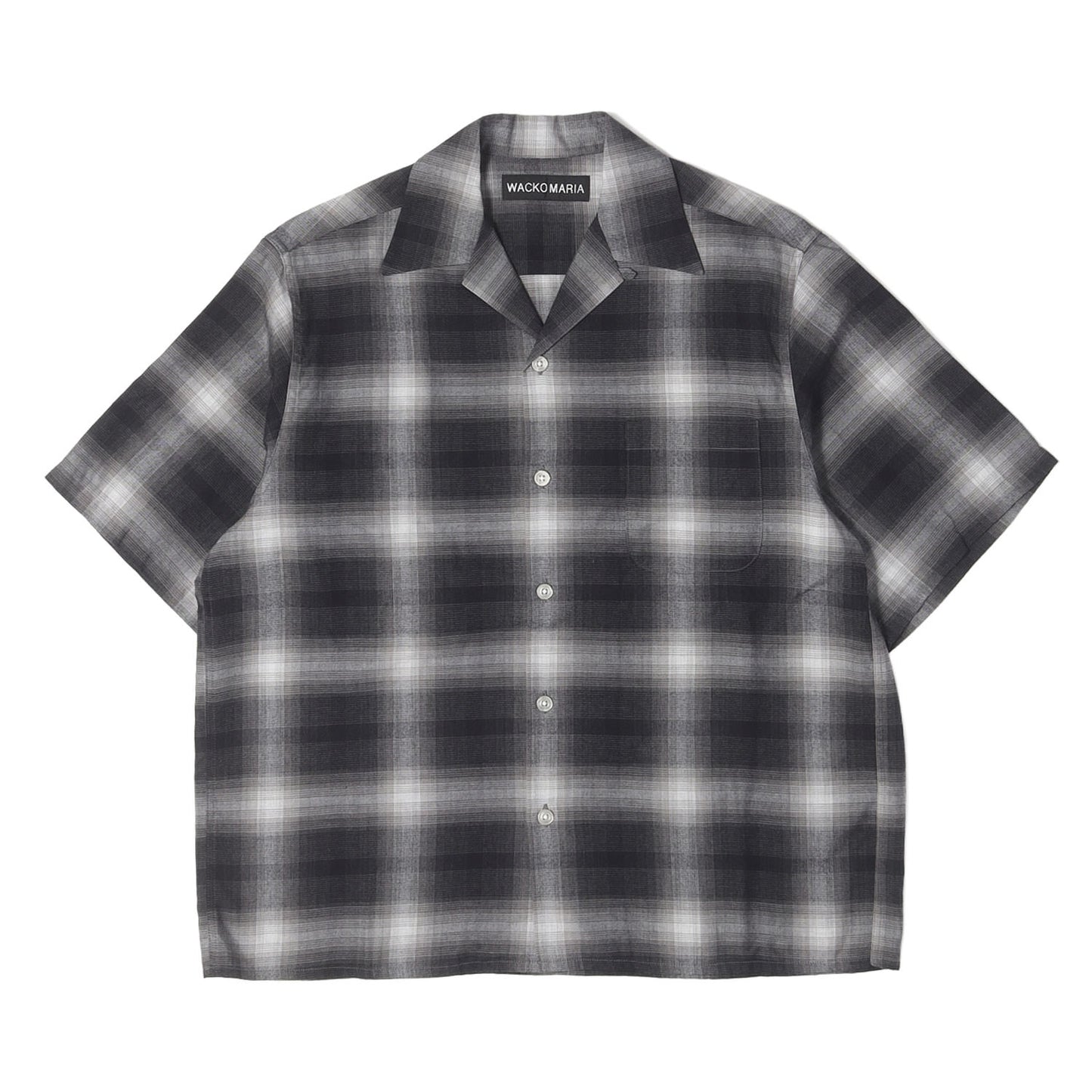 25SS オンブレチェック オープンカラー レーヨン 半袖シャツ(OMBRAY CHECK OPEN COLLAR SHIRT S/S)