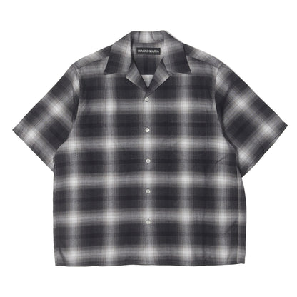 25SS オンブレチェック オープンカラー レーヨン 半袖シャツ(OMBRAY CHECK OPEN COLLAR SHIRT S/S)