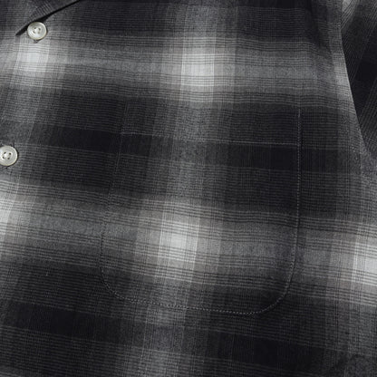 25SS オンブレチェック オープンカラー レーヨン 半袖シャツ(OMBRAY CHECK OPEN COLLAR SHIRT S/S)