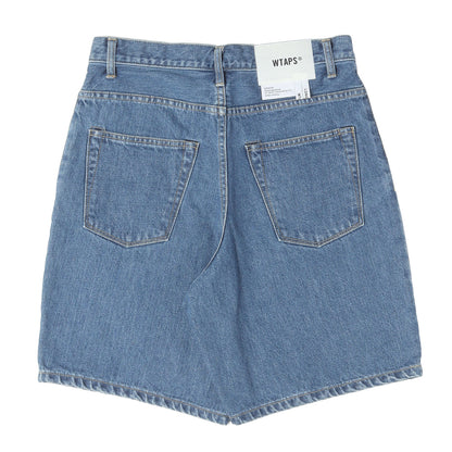 26SS ストーンバイオブリーチ加工 1タック デニム ショーツ(BLUES STRAIGHT / SHORTS / COTTON. DENIM)