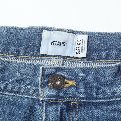 26SS ストーンバイオブリーチ加工 1タック デニム ショーツ(BLUES STRAIGHT / SHORTS / COTTON. DENIM)