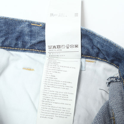 26SS ストーンバイオブリーチ加工 1タック デニム ショーツ(BLUES STRAIGHT / SHORTS / COTTON. DENIM)