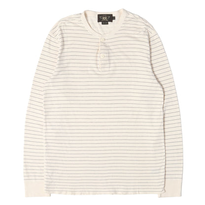 ボーダー ヘンリーネック ロングスリーブ Tシャツ