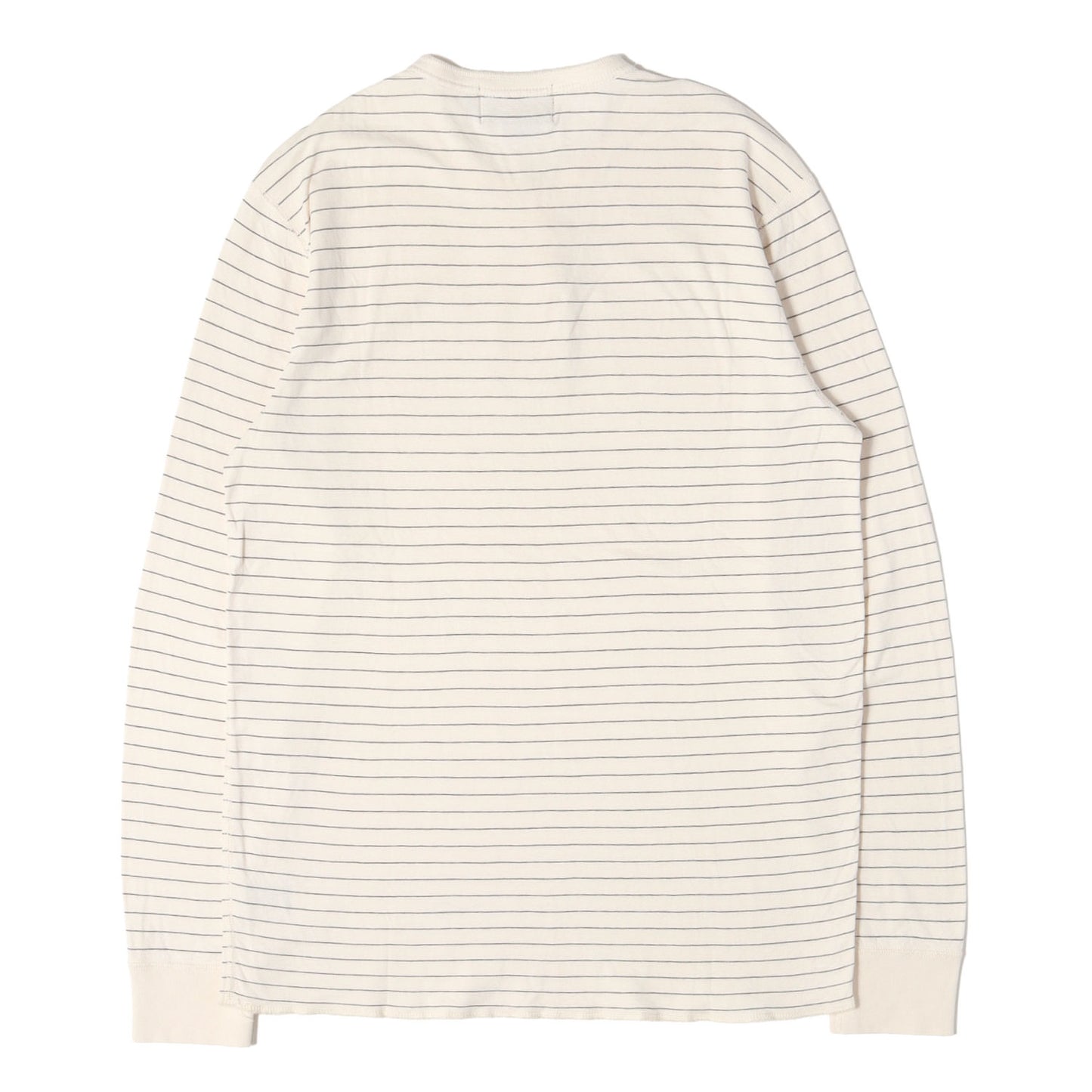 ボーダー ヘンリーネック ロングスリーブ Tシャツ