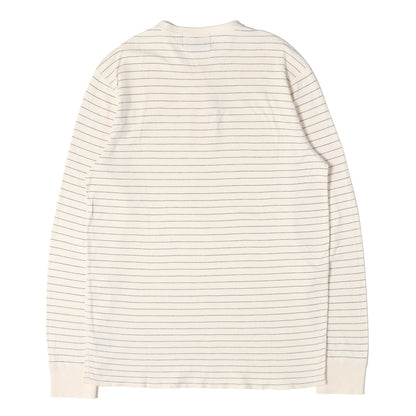 ボーダー ヘンリーネック ロングスリーブ Tシャツ