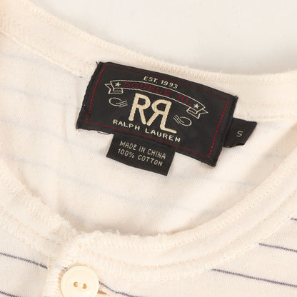 ボーダー ヘンリーネック ロングスリーブ Tシャツ
