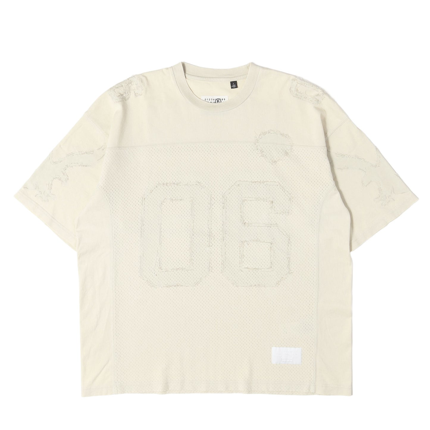 26SS ×MM6 Maison Margiela コットンメッシュ フットボール Tシャツ(Cotton Football Jersey)