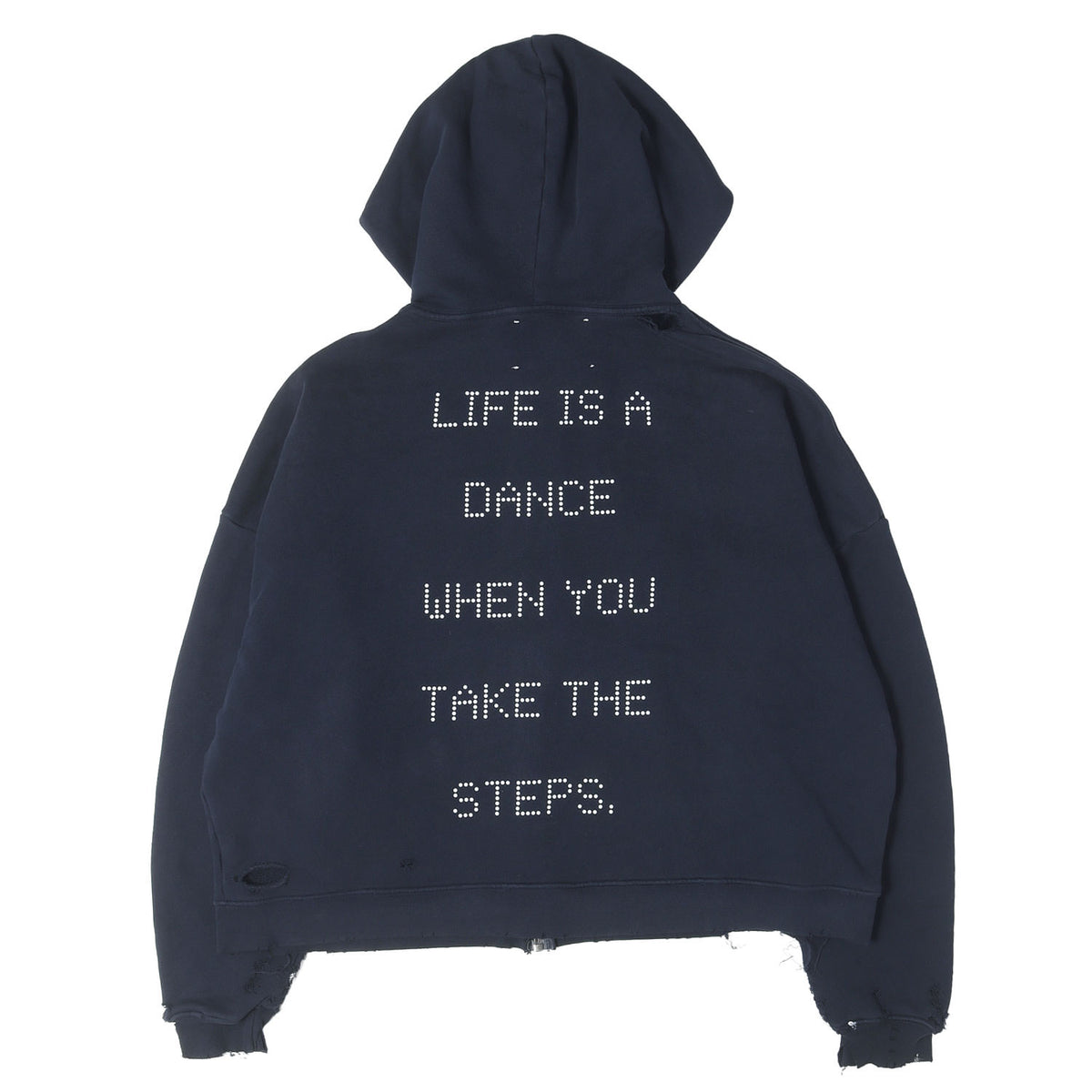 26SS ダメージ加工 オーバーサイズ フルジップ スウェットパーカー(Treatment Center Zip Up Hoodie)