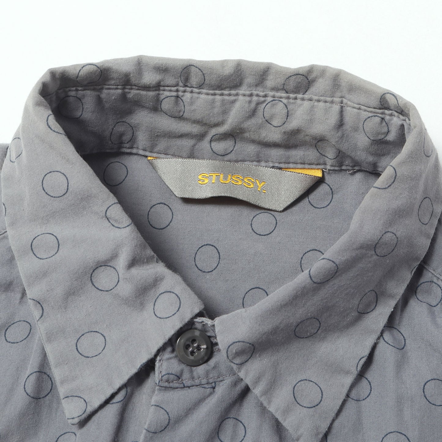 90～00s サークル柄 コットン 半袖シャツ(USA製)