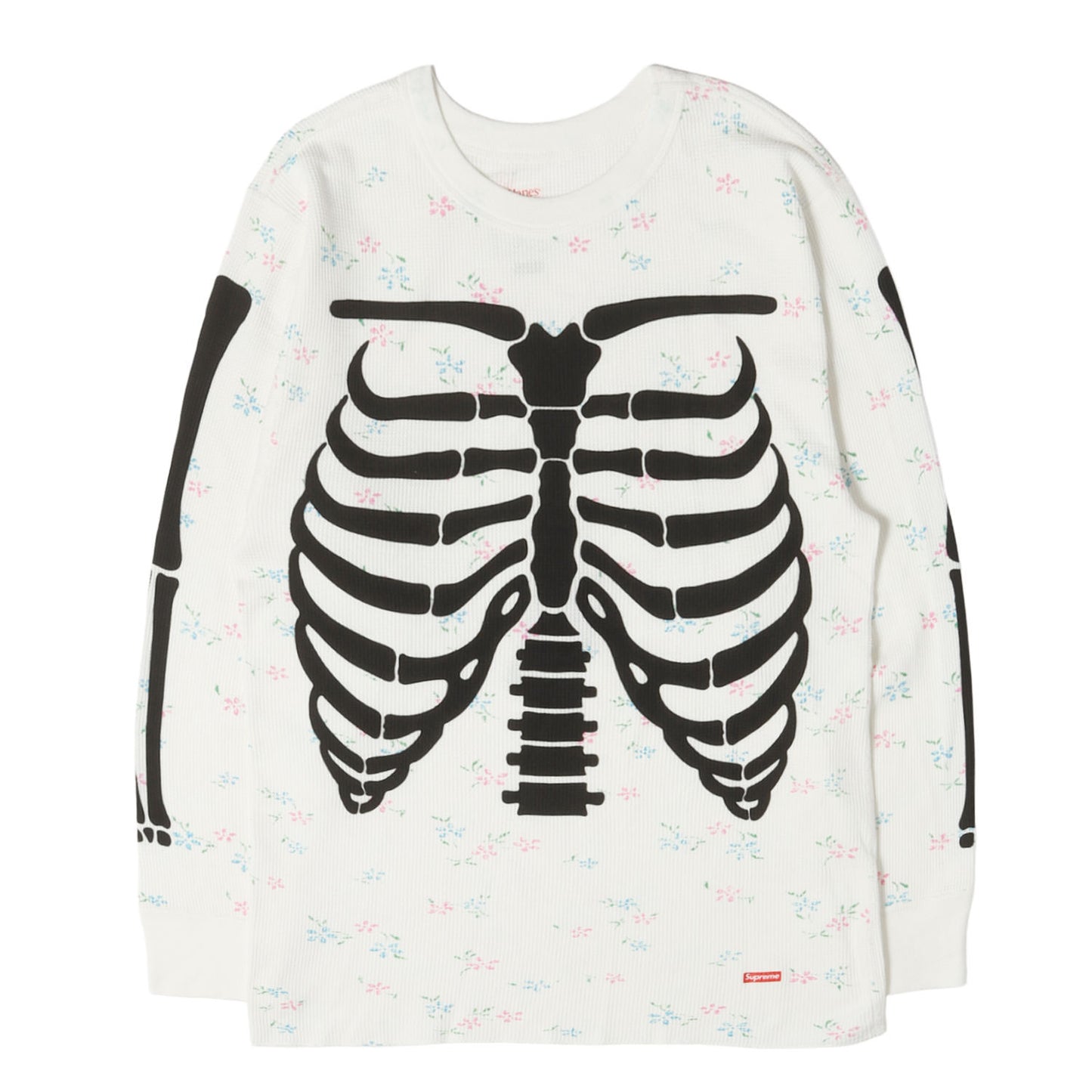 25AW ×Hanes フローラル柄 ボーンプリント サーマル ロングスリーブTシャツ(Bones Thermal Crew)