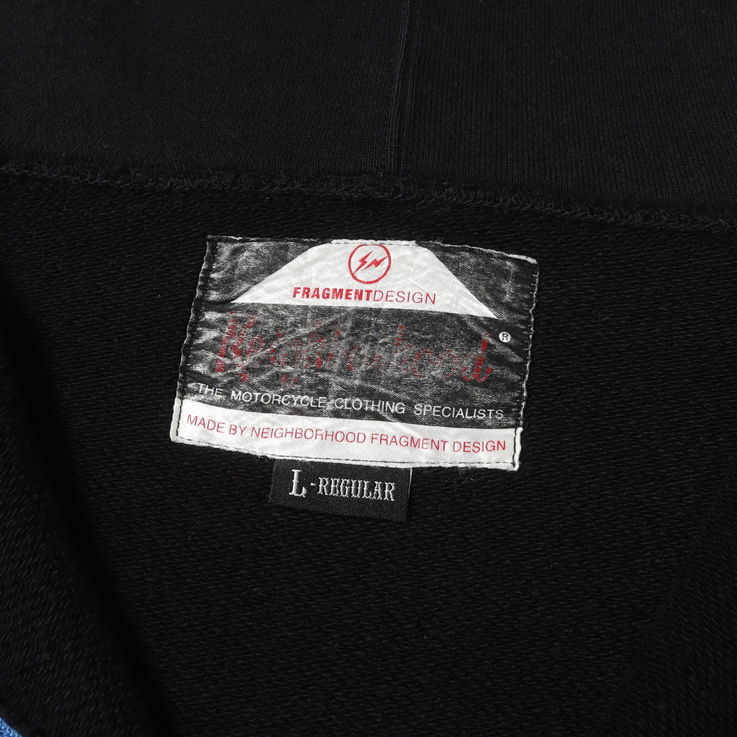 00s 初売り限定 ×fragment design ワッペン付き ライダースデザイン ジップ スウェットパーカー