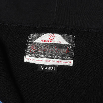 00s 初売り限定 ×fragment design ワッペン付き ライダースデザイン ジップ スウェットパーカー