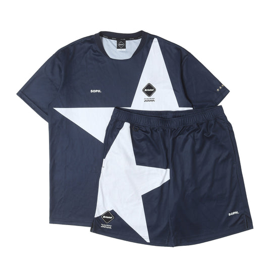 スター柄 トレーニング Tシャツ & ショーツ セットアップ(BIG STAR TRAINING S/S TOP & SHORTS)