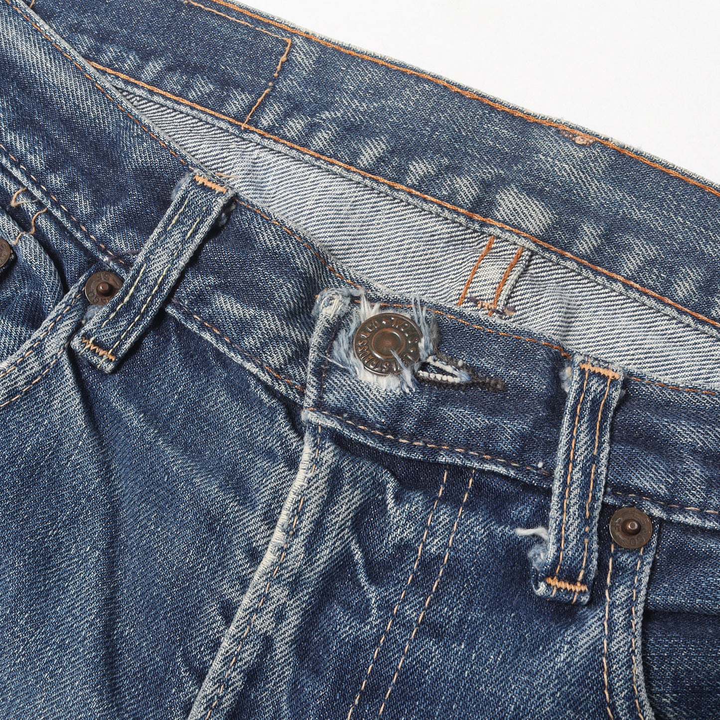 [雰囲気抜群 両耳付き] 60s 505 Big E デニムパンツ / USA製 ボタン裏刻印5