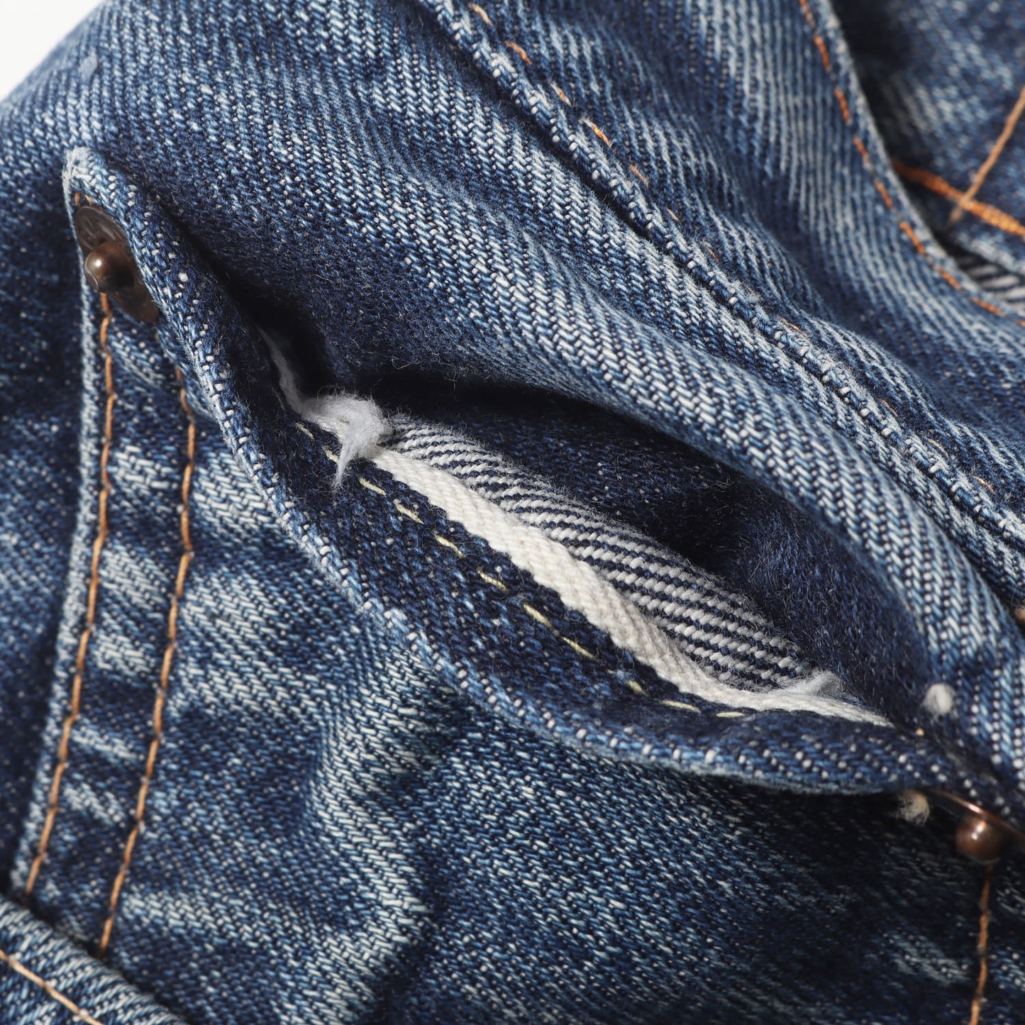 [雰囲気抜群 両耳付き] 60s 505 Big E デニムパンツ / USA製 ボタン裏刻印5