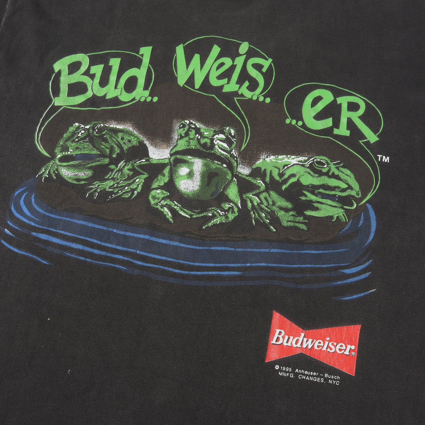 [希少モデル] 90s Budweiser 両面プリント スリー フロッグ カエル Tシャツ