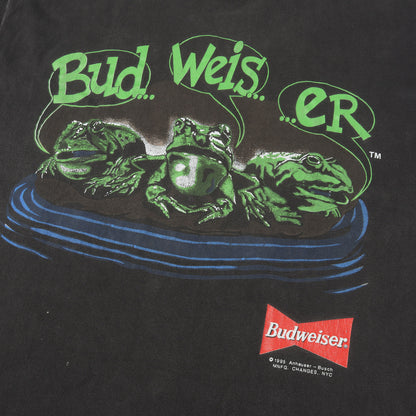 [希少モデル] 90s Budweiser 両面プリント スリー フロッグ カエル Tシャツ