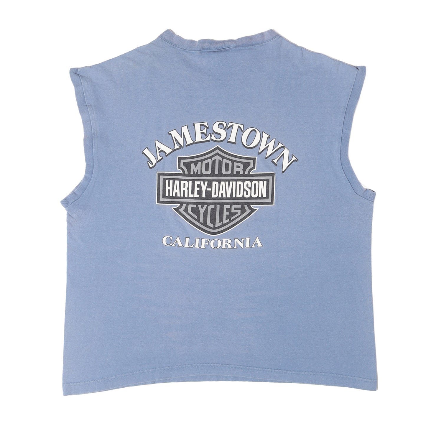 [Goodフェード] 90s 両面プリント イーグル V2エンジン シールドエンブレム ノースリーブ Tシャツ USA製