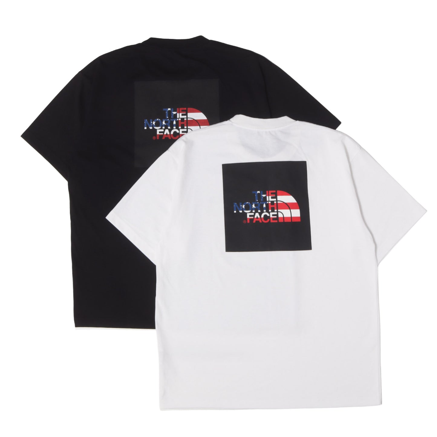 [2枚セット] 星条旗 スクエアロゴ Tシャツ (S/S National Flag Square Logo Tee)