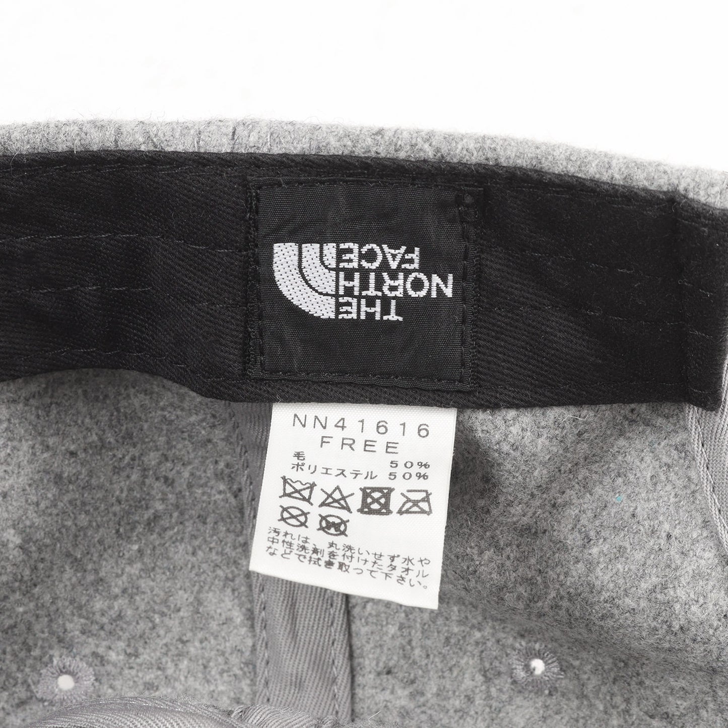 [2個セット] アップリケロゴ ウール 6パネルキャップ (TNF Logo Flannel Cap)