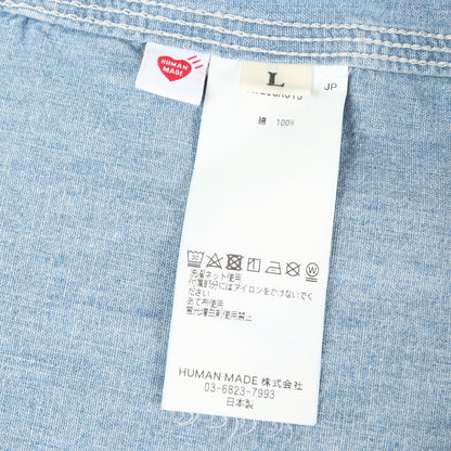 25SS ダックプリント シャンブレー 半袖シャツ(CHAMBRAY S/S SHIRT)