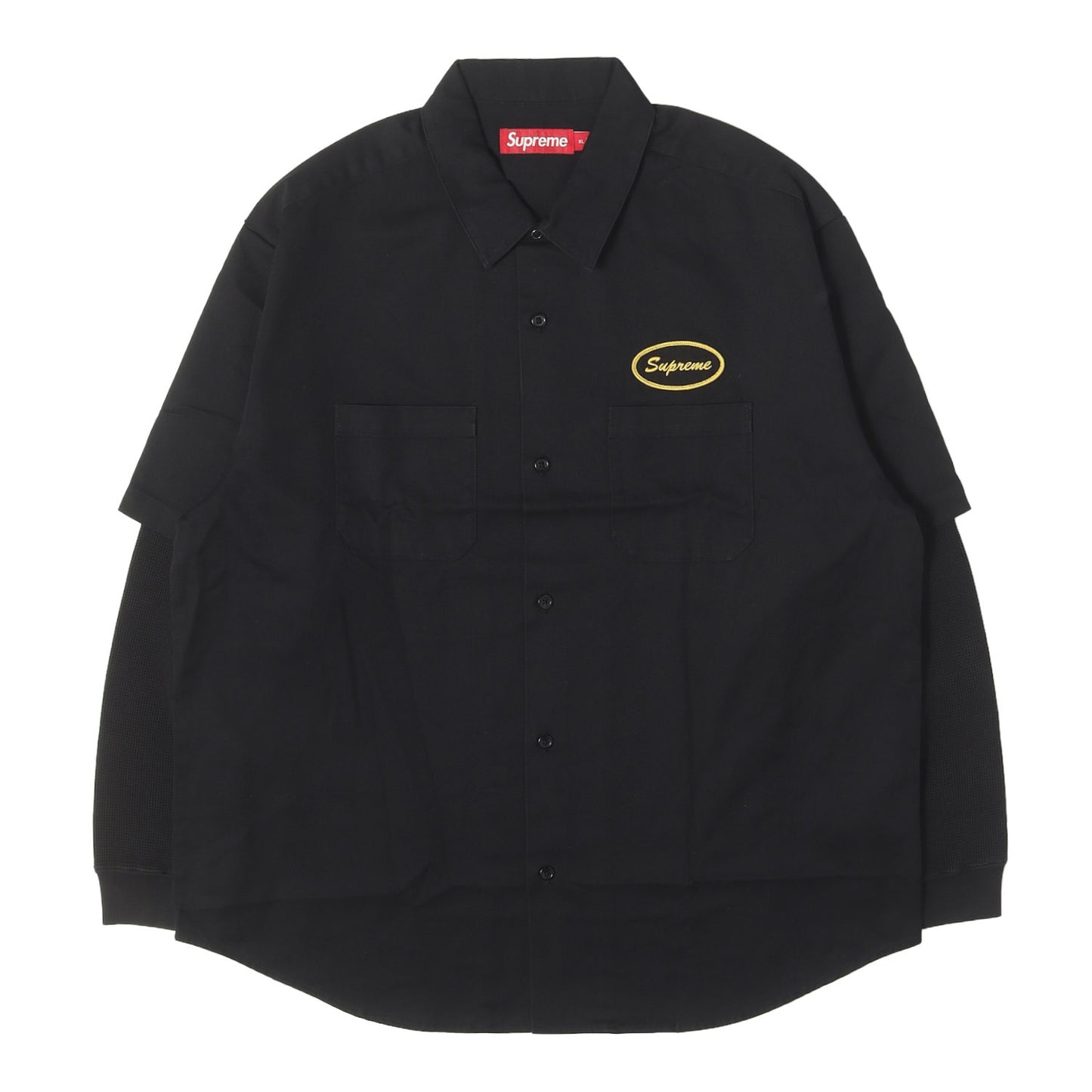 23AW サーマルレイヤード ワッペン付き ワークシャツ (Thermal Sleeve Work Shirt)