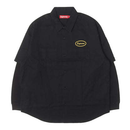 23AW サーマルレイヤード ワッペン付き ワークシャツ (Thermal Sleeve Work Shirt)