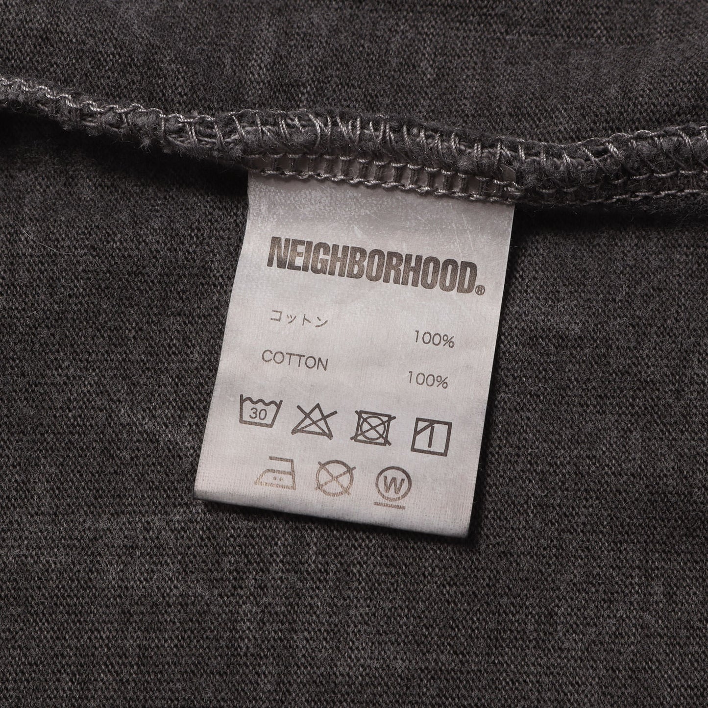 24AW ピグメントダイ加工 フロッキープリント Tシャツ(NH.TEE SS-18)