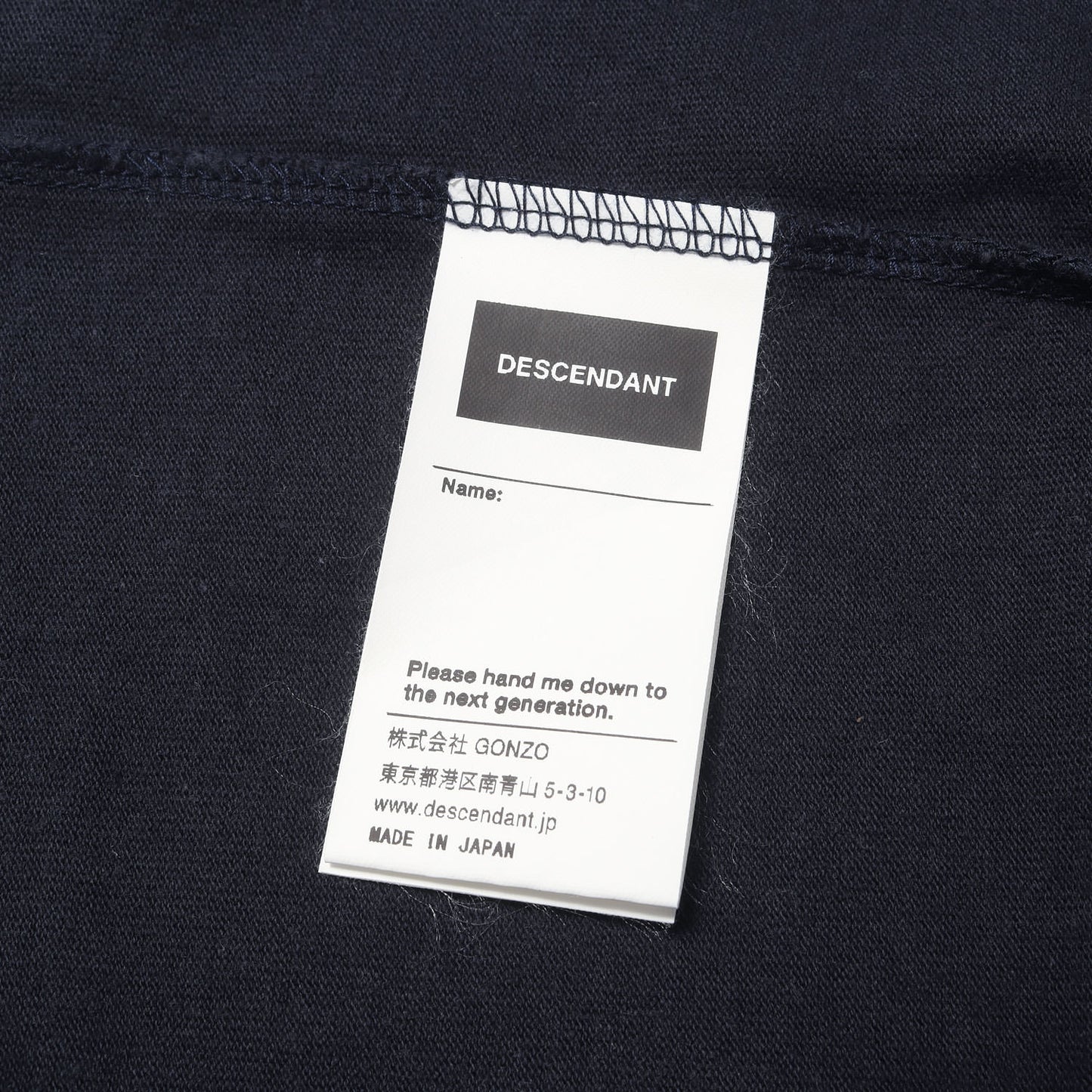 24SS バックロゴ クルーネック Tシャツ(OTL ORGANIC COTTON SS)
