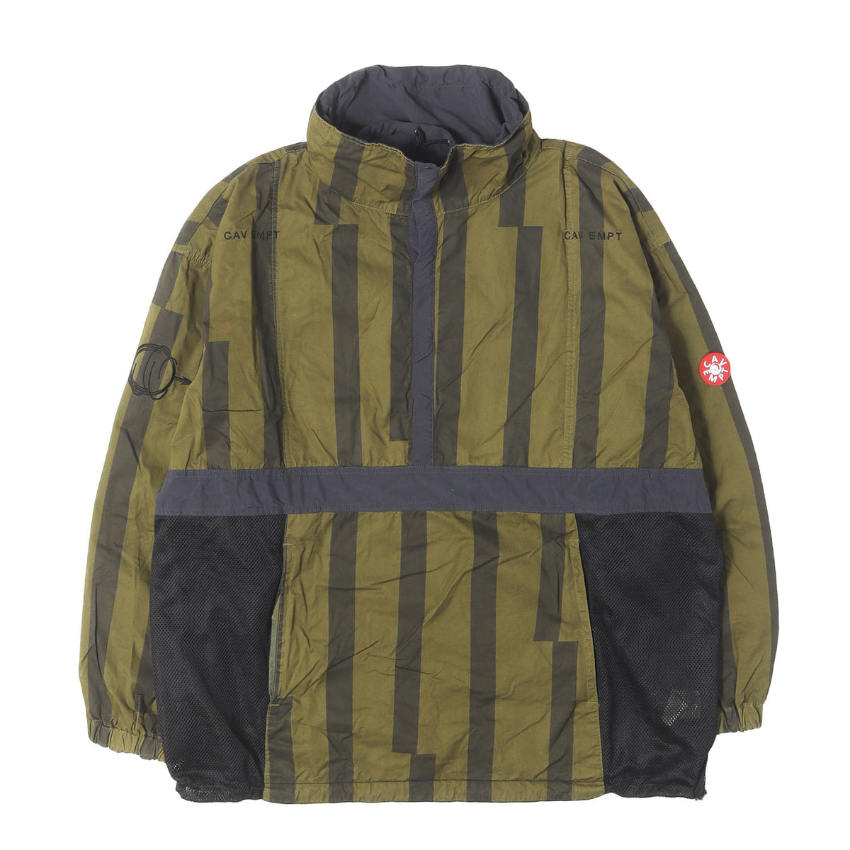 20SS ストライプ メッシュコンビ プルオーバージャケット(MISALIGNED PULLOVER JACKET)