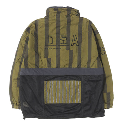 20SS ストライプ メッシュコンビ プルオーバージャケット(MISALIGNED PULLOVER JACKET)