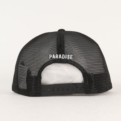 26SS ×NEW ERA ブランドロゴ刺繍 メッシュ ベースボールキャップ(59FIFTY TRUCKER)