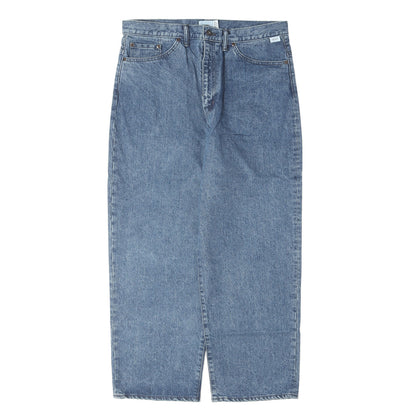 25AW ストーンバイオブリーチ加工 ワイド デニムパンツ(BLUES STRAIGHT / TROUSERS /COTTON. DENIM)