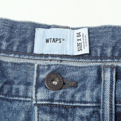 25AW ストーンバイオブリーチ加工 ワイド デニムパンツ(BLUES STRAIGHT / TROUSERS /COTTON. DENIM)