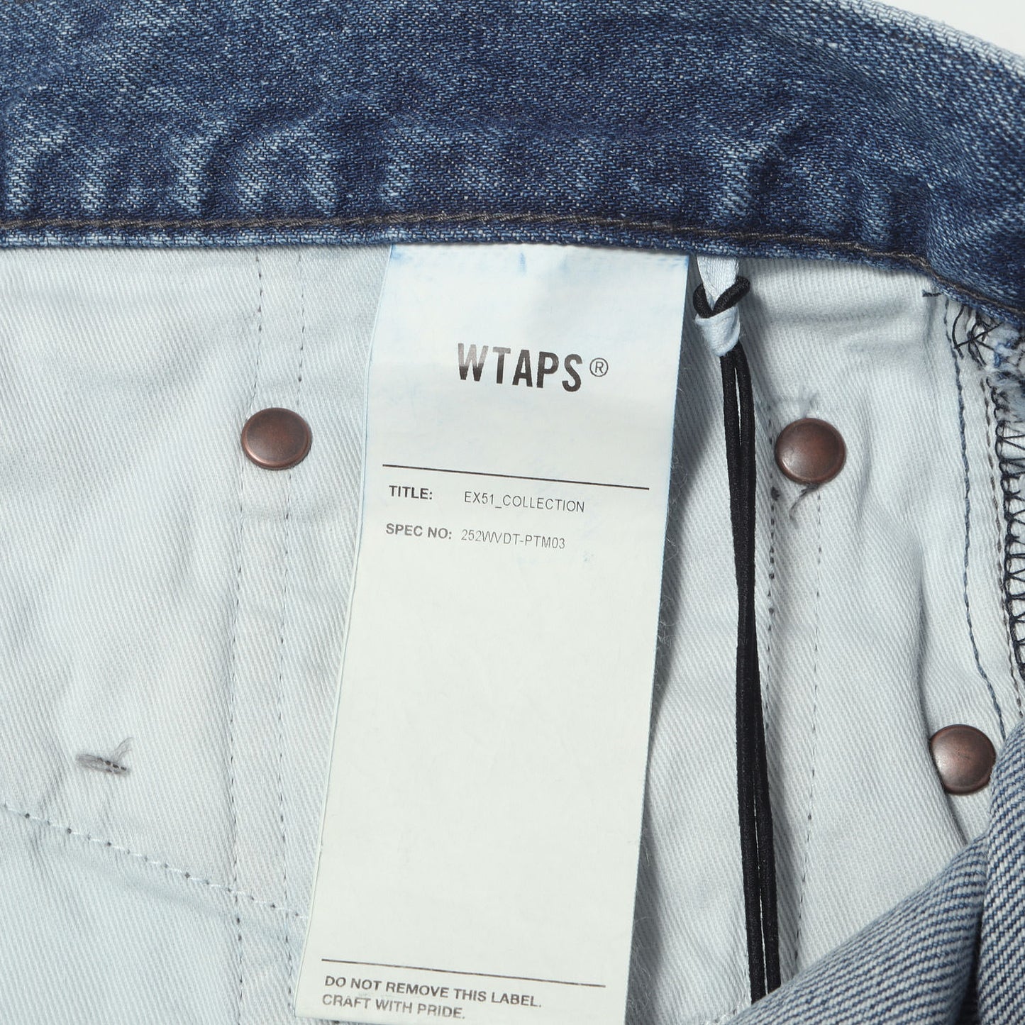 25AW ストーンバイオブリーチ加工 ワイド デニムパンツ(BLUES STRAIGHT / TROUSERS /COTTON. DENIM)