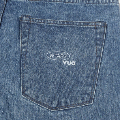 25AW ストーンバイオブリーチ加工 ワイド デニムパンツ(BLUES STRAIGHT / TROUSERS /COTTON. DENIM)