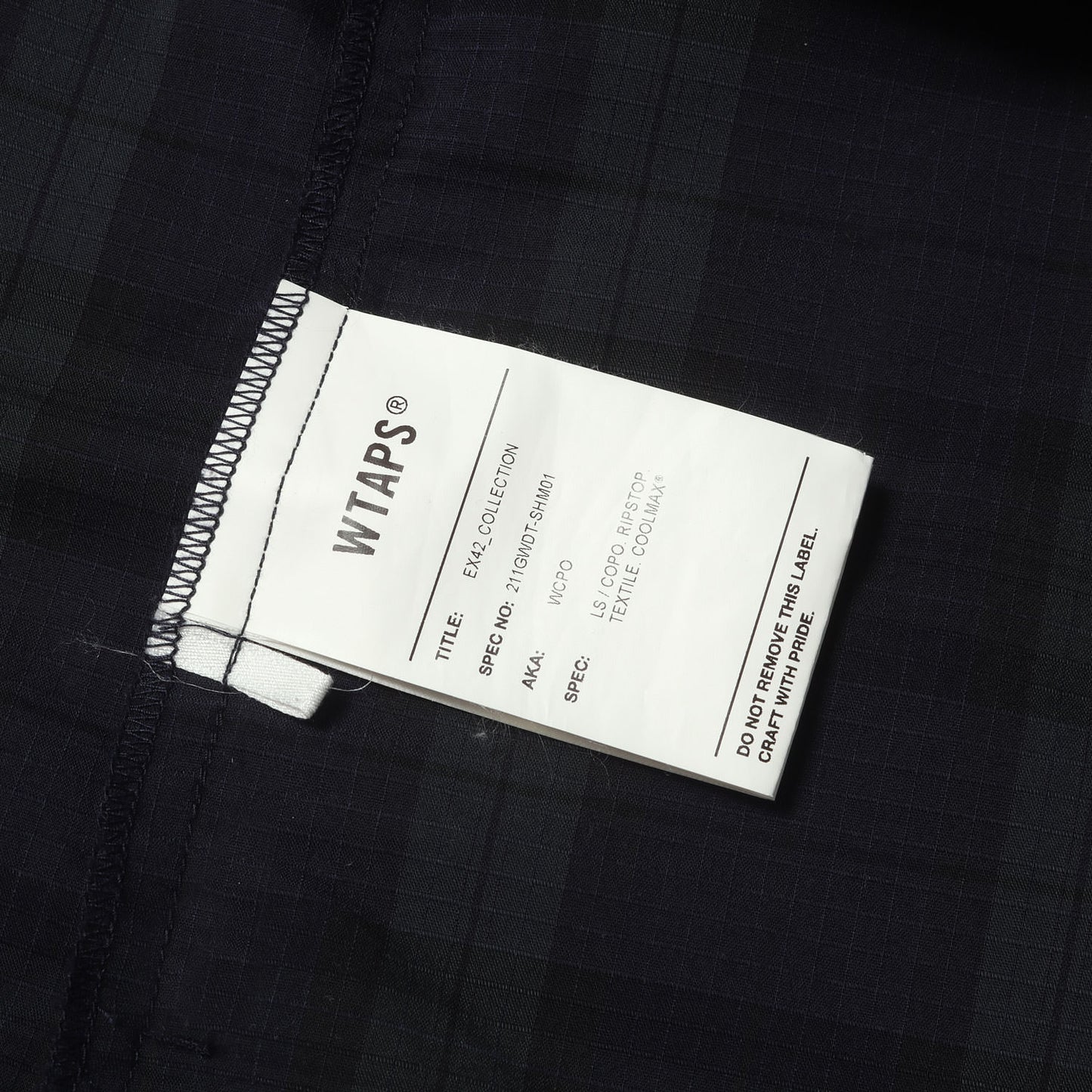21SS ブラックウォッチ リップストップ シャツ(WCPO / LS / COPO. RIPSTOP. TEXTILE. COOLMAX)