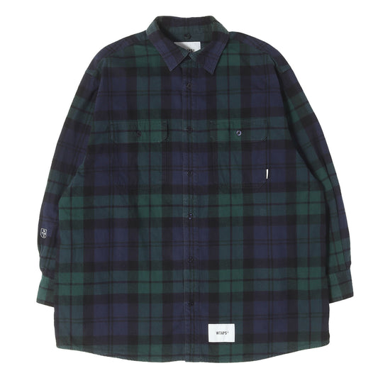 22AW オーバーサイズ ブラックウォッチ フランネルシャツ(DECK / LS / COTTON. FLANNEL. TEXTILE)