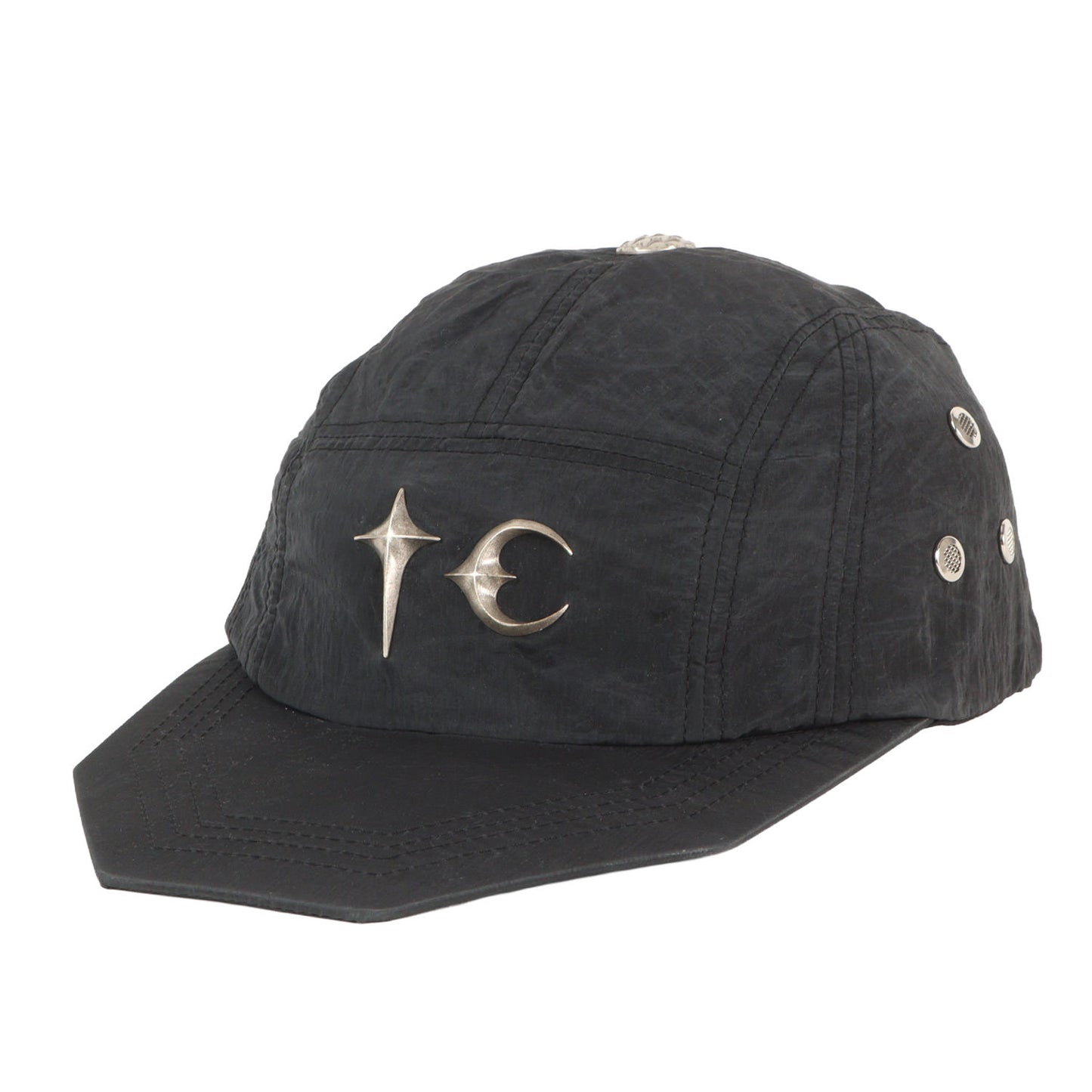 25SS ロゴプレート付き ナイロンキャップ(Scarred Bio Army Cap)