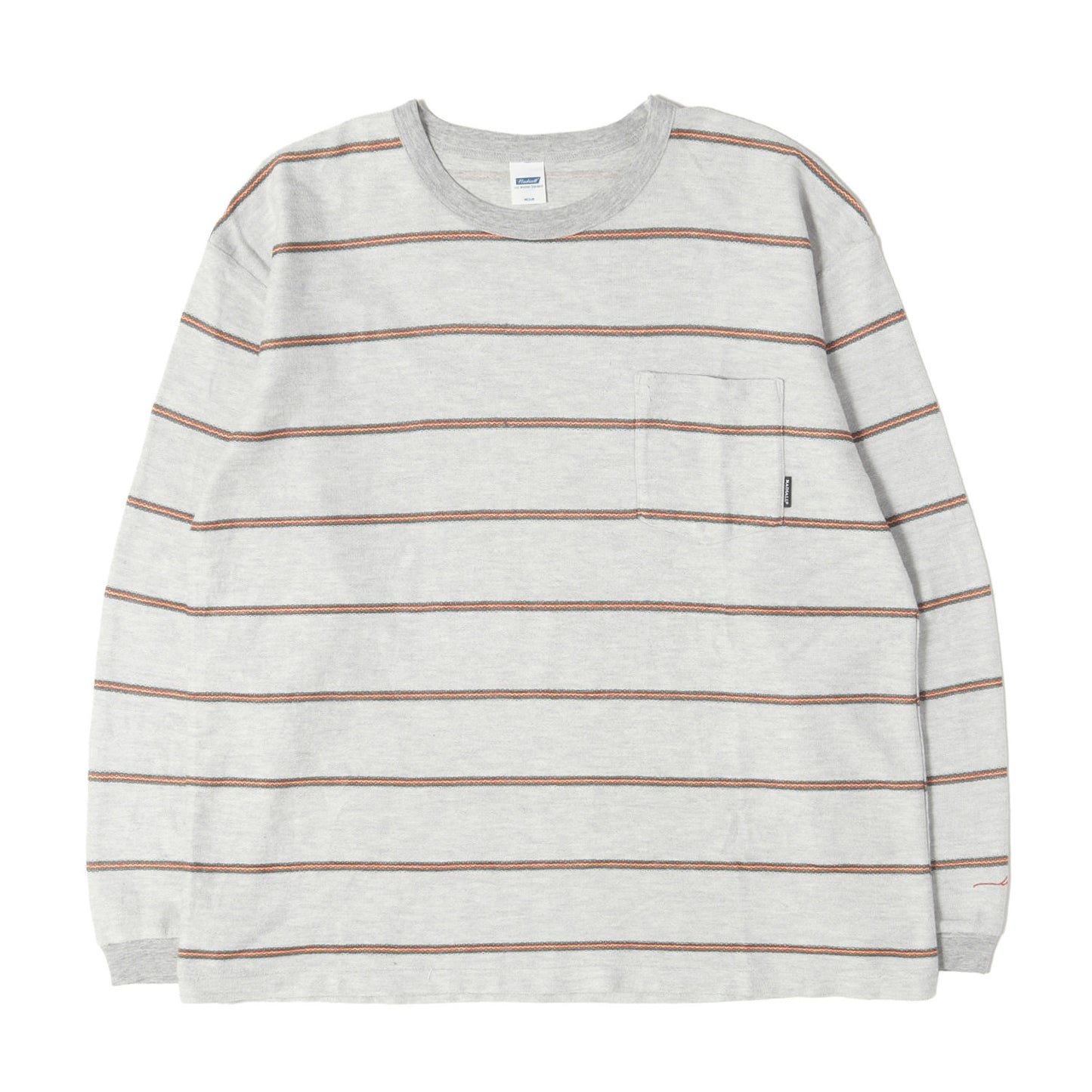 22SS ジャガードボーダー ロングスリーブ ヘビー ポケット Tシャツ(DUBWISE CREW NECK T-SHIRT L/S )
